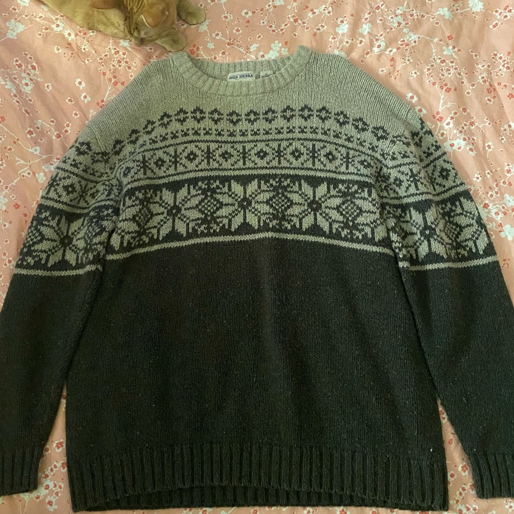 Fall Patterned Crewneck Sweater 🍁🍂